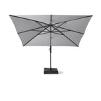 AKZ PLUS 11.5' Square Cantilever Umbrella - Black Frame & Canvas Granite Canopy