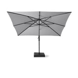 AKZ PLUS 11.5' Square Cantilever Umbrella - Black Frame & Canvas Granite Canopy