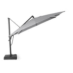 AKZ PLUS 11.5' Square Cantilever Umbrella - Black Frame & Canvas Granite Canopy
