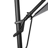 AKZ PLUS 11.5' Square Cantilever Umbrella - Black Frame & Canvas Granite Canopy