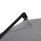 AKZ PLUS 11.5' Square Cantilever Umbrella - Black Frame & Canvas Granite Canopy