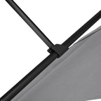 AKZ PLUS 11.5' Square Cantilever Umbrella - Black Frame & Canvas Granite Canopy