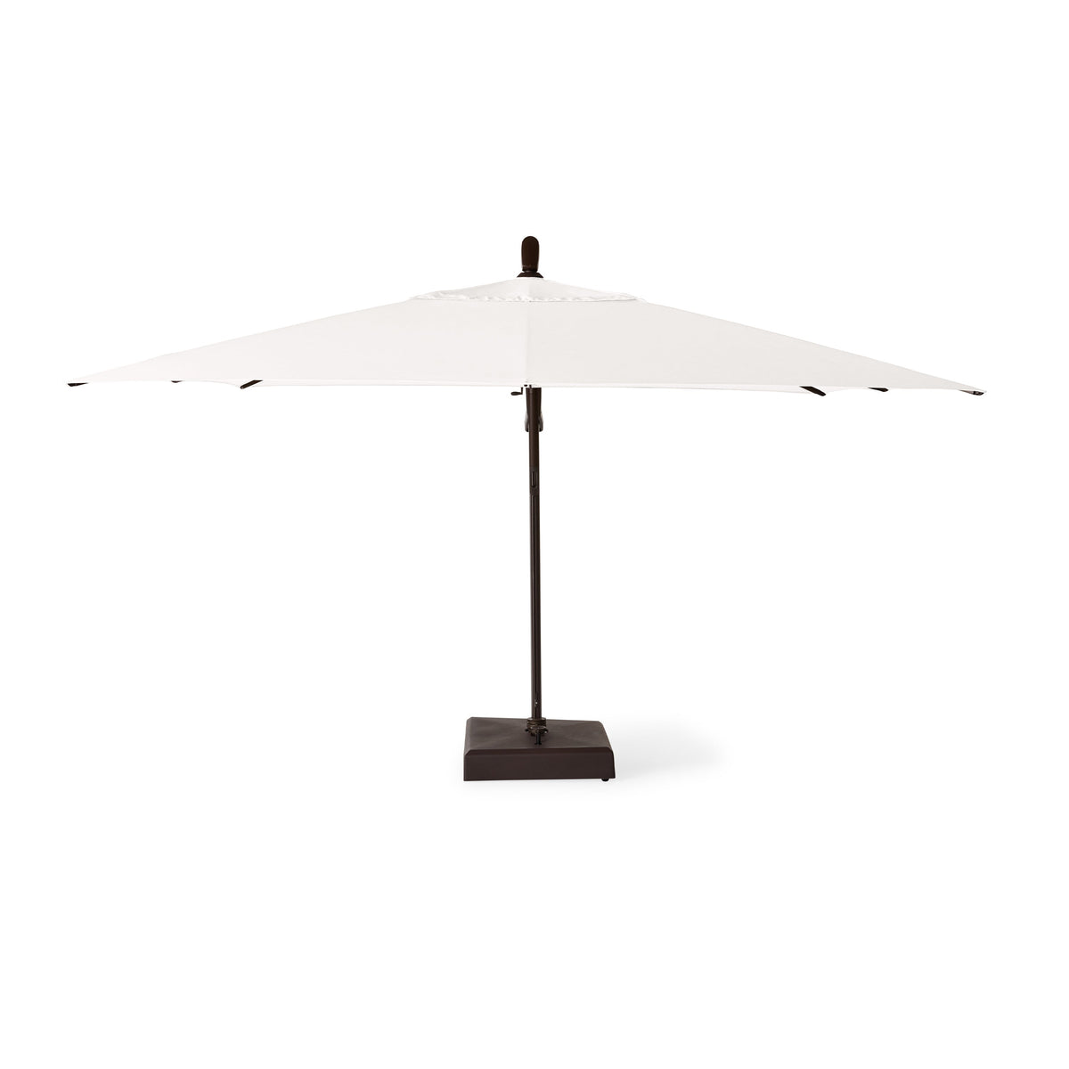 AKZ PLUS 11.5' Square Cantilever Umbrella - Black Frame & Natural Canopy