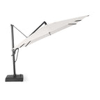AKZ PLUS 11.5' Square Cantilever Umbrella - Black Frame & Natural Canopy