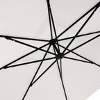 AKZ PLUS 11.5' Square Cantilever Umbrella - Black Frame & Natural Canopy