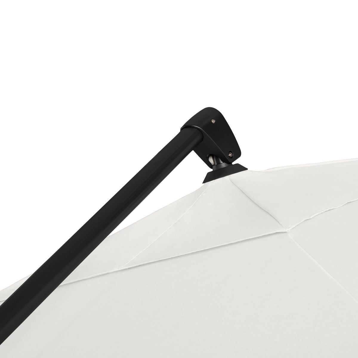 AKZ PLUS 11.5' Square Cantilever Umbrella - Black Frame & Natural Canopy