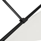 AKZ PLUS 11.5' Square Cantilever Umbrella - Black Frame & Natural Canopy