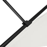 AKZ PLUS 11.5' Square Cantilever Umbrella - Black Frame & Natural Canopy