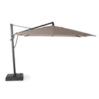 AKZ PLUS 11.5' Square Cantilever Umbrella - Black Frame & Taupe Canopy