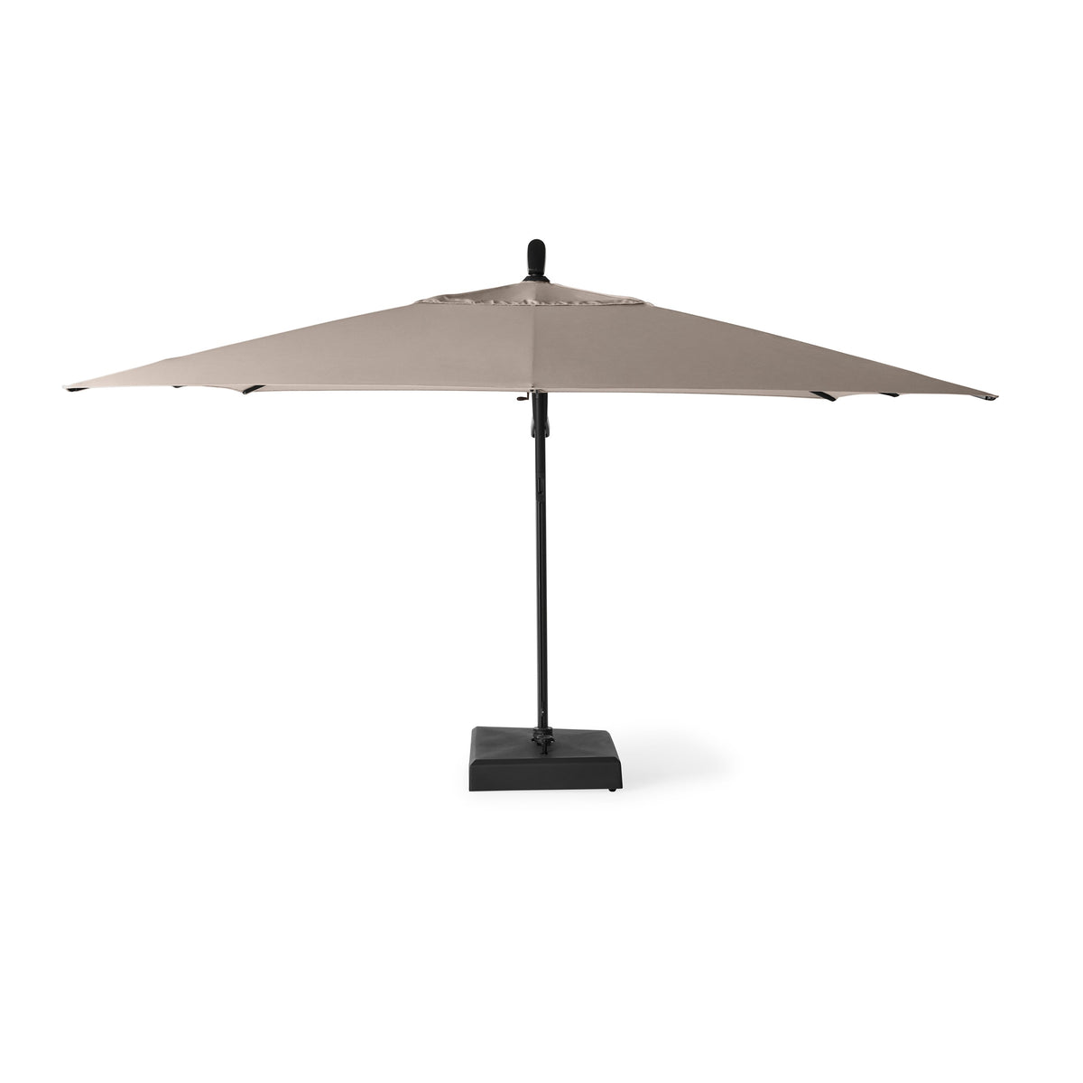 AKZ PLUS 11.5' Square Cantilever Umbrella - Black Frame & Taupe Canopy