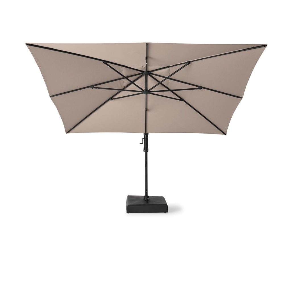 AKZ PLUS 11.5' Square Cantilever Umbrella - Black Frame & Taupe Canopy