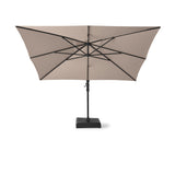 AKZ PLUS 11.5' Square Cantilever Umbrella - Black Frame & Taupe Canopy