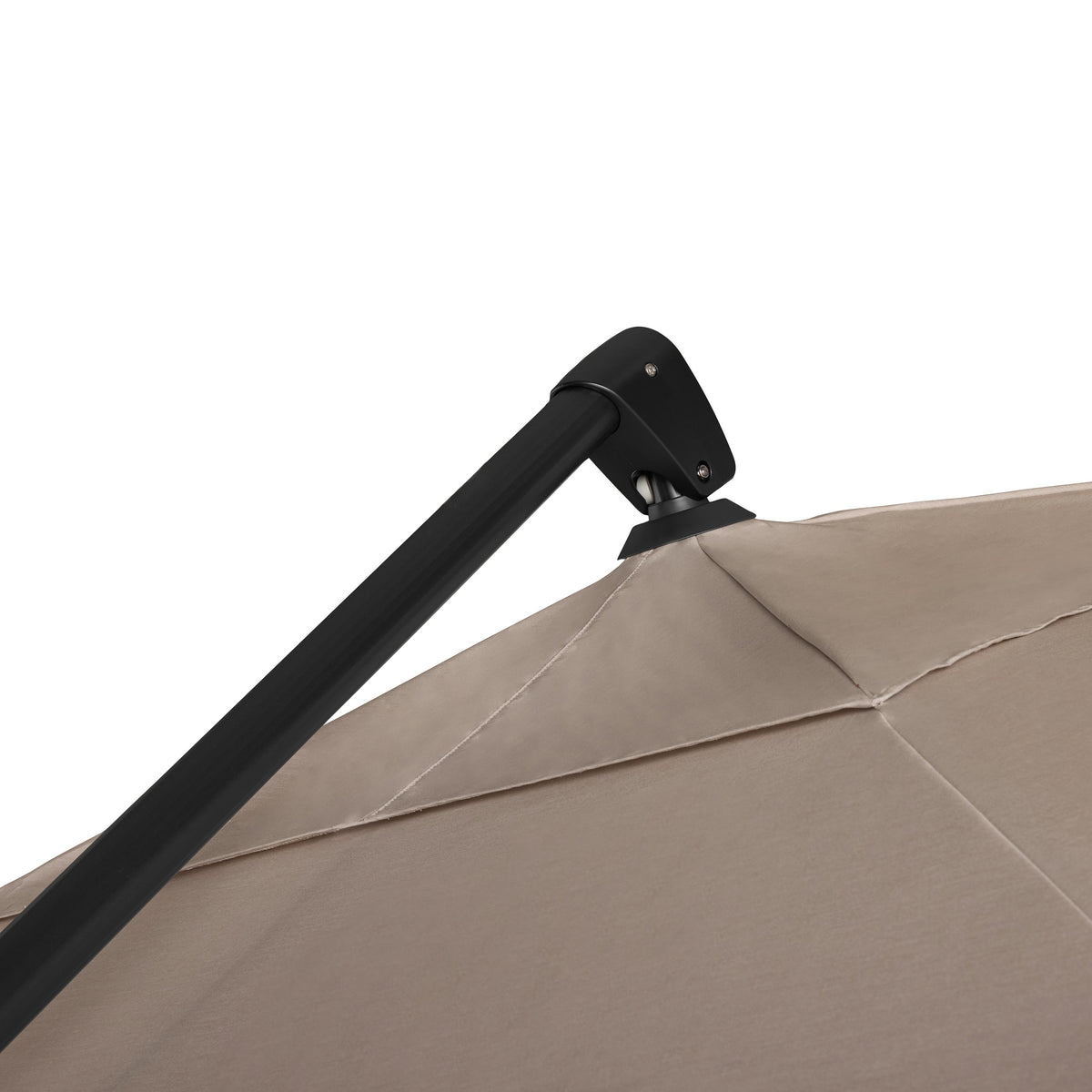 AKZ PLUS 11.5' Square Cantilever Umbrella - Black Frame & Taupe Canopy