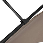 AKZ PLUS 11.5' Square Cantilever Umbrella - Black Frame & Taupe Canopy