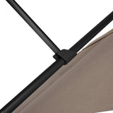 AKZ PLUS 11.5' Square Cantilever Umbrella - Black Frame & Taupe Canopy