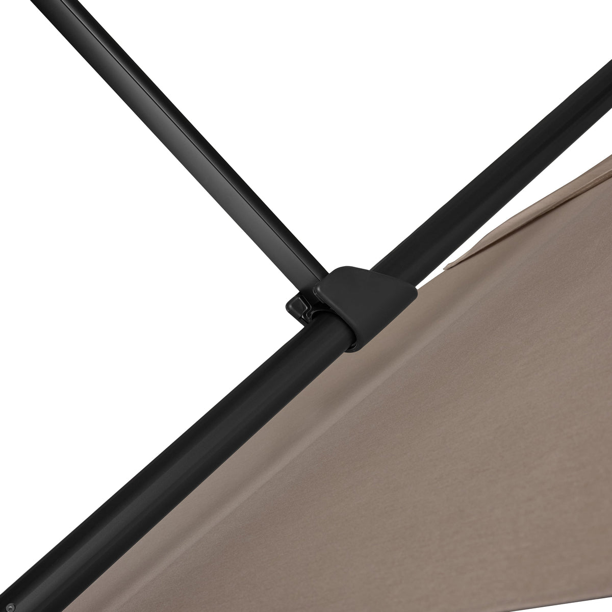 AKZ PLUS 11.5' Square Cantilever Umbrella - Black Frame & Taupe Canopy