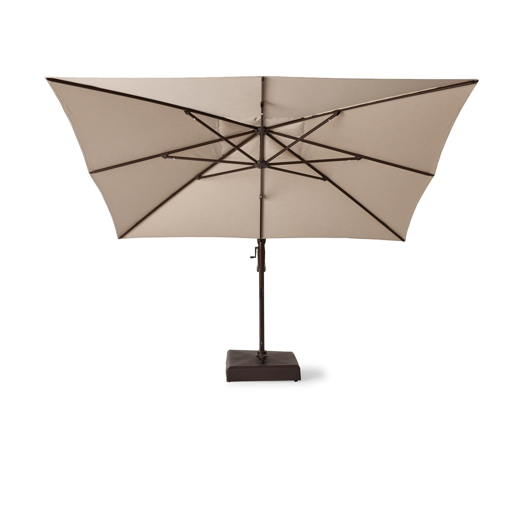 AKZ PLUS 11.5' Square Cantilever Umbrella - Bronze Frame & Canvas Flax Canopy