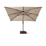 AKZ PLUS 11.5' Square Cantilever Umbrella - Bronze Frame & Canvas Flax Canopy