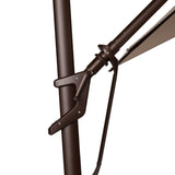 AKZ PLUS 11.5' Square Cantilever Umbrella - Bronze Frame & Canvas Flax Canopy