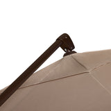 AKZ PLUS 11.5' Square Cantilever Umbrella - Bronze Frame & Canvas Flax Canopy