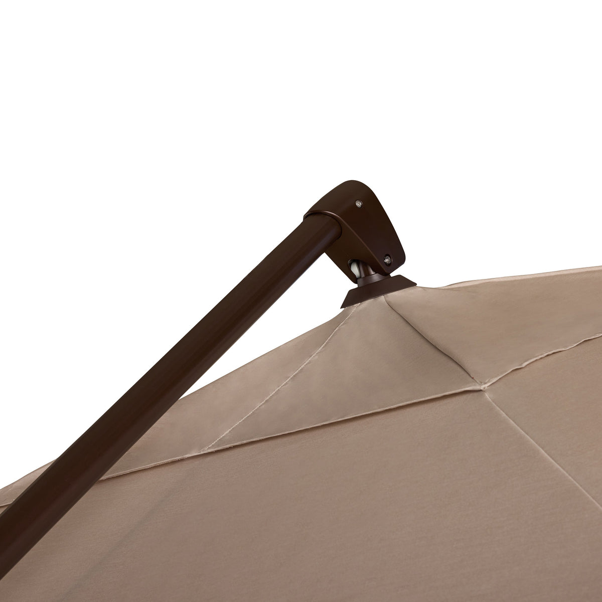 AKZ PLUS 11.5' Square Cantilever Umbrella - Bronze Frame & Canvas Flax Canopy