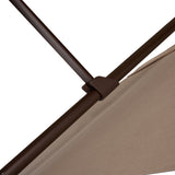 AKZ PLUS 11.5' Square Cantilever Umbrella - Bronze Frame & Canvas Flax Canopy