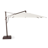 AKZ PLUS 11.5' Square Cantilever Umbrella - Bronze Frame & Natural Canopy