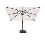 AKZ PLUS 11.5' Square Cantilever Umbrella - Bronze Frame & Natural Canopy