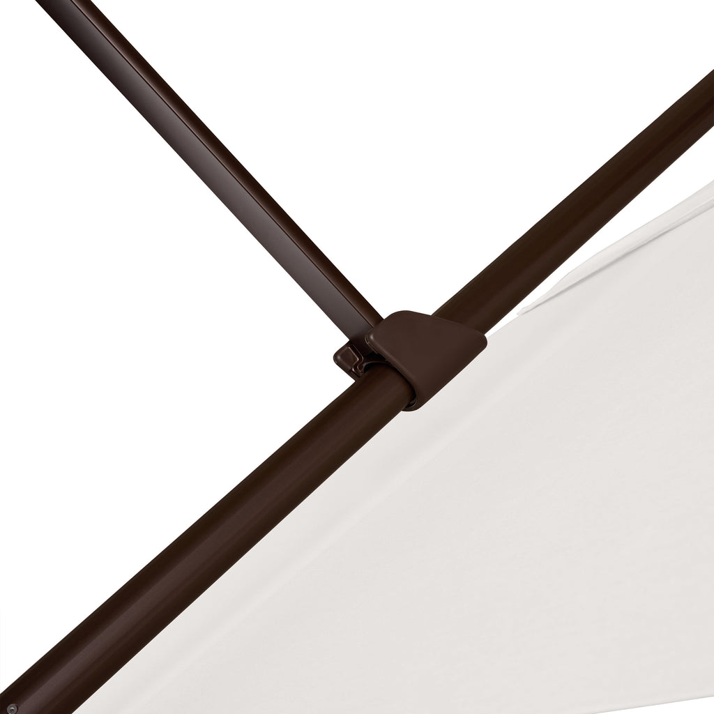 AKZ PLUS 11.5' Square Cantilever Umbrella - Bronze Frame & Natural Canopy
