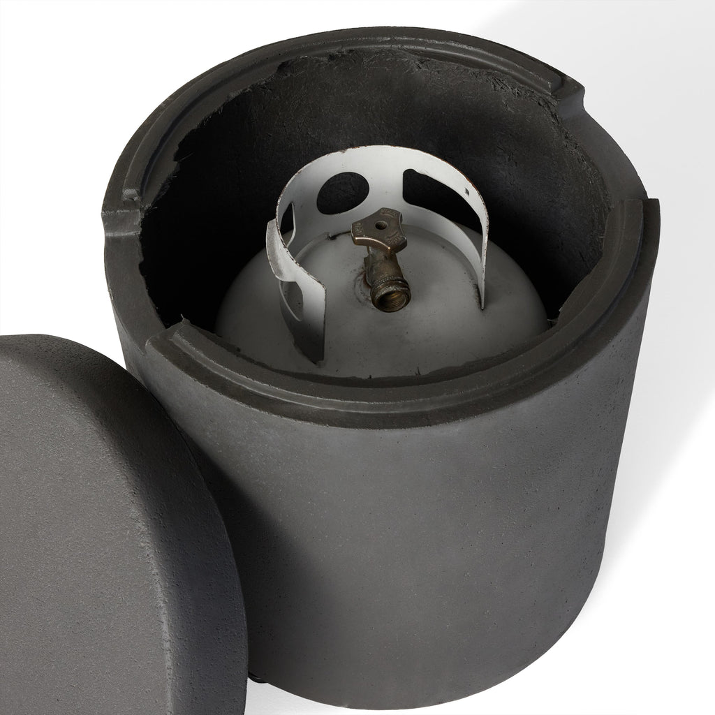 Aspen Round Propane Tank Cover - Carbon