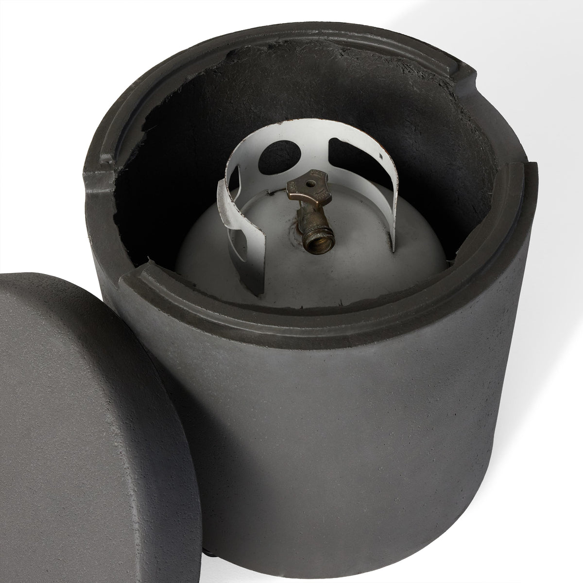 Aspen Round Propane Tank Cover - Carbon