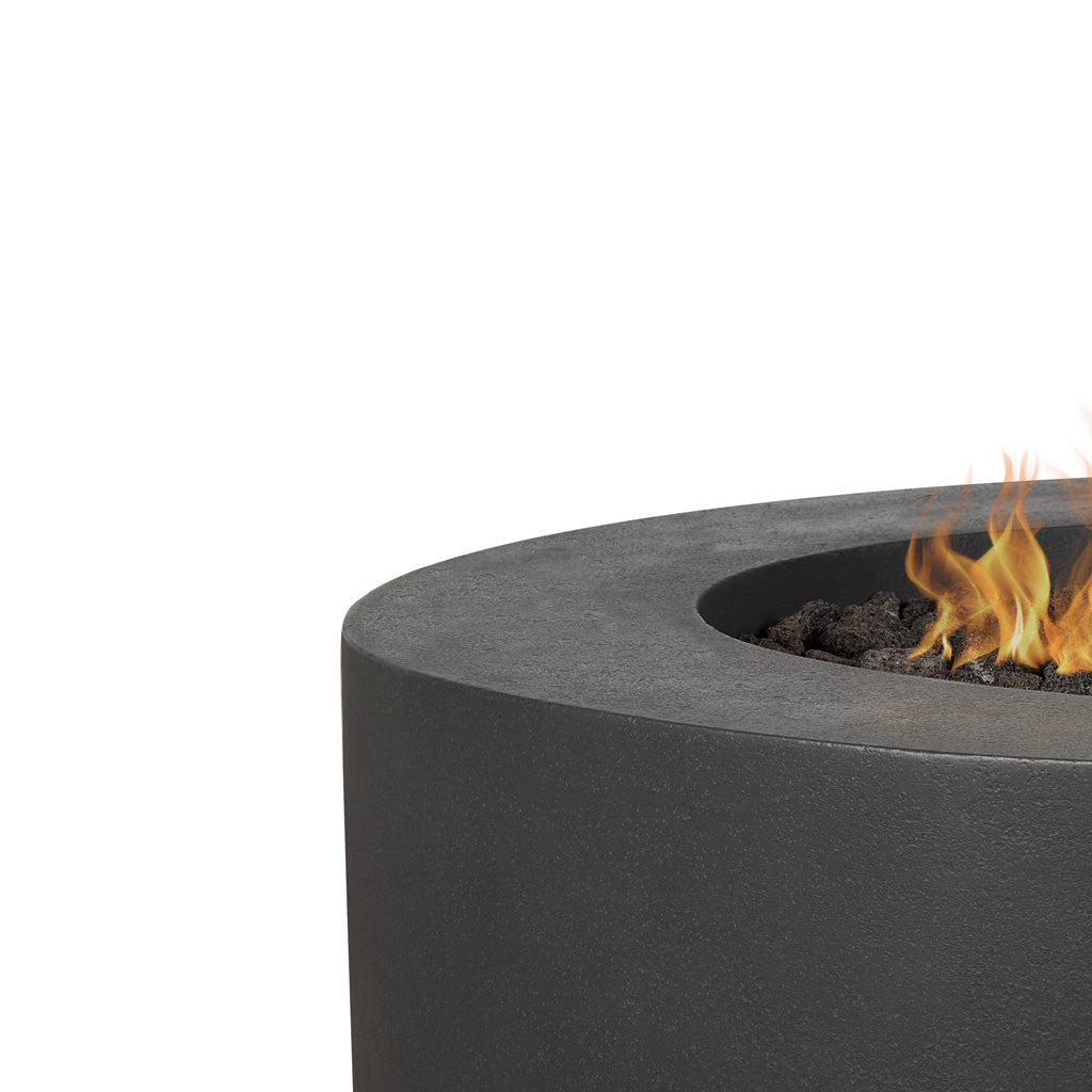 Aspen Round Fire Table - Carbon