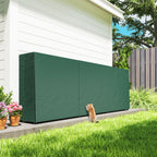 10 ft Heavy Duty Firewood Rack with Waterproof Cover & Steel Chains, Dark Green