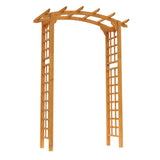 90in Wooden Garden Arbor with Trellis Wall for Climbing Plants, Wedding & Backyard Decor