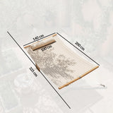200 x 140 cm Double Hammock with Pillow and Pad, Cream White