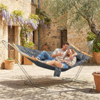 128" x 55" 2-Person Hammock with Pillow, 440 lbs Capacity, Gray