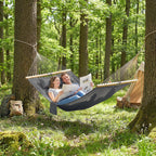128" x 55" 2-Person Hammock with Pillow, 440 lbs Capacity, Gray