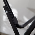 23.6" Folding Outdoor Coffee Table with HDPE Top, Dark Grey