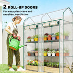 3-Tier Mini Greenhouse, 56.3" x 18.1" x 65", Clear