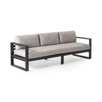Belvedere Sofa in Charcoal Aluminum