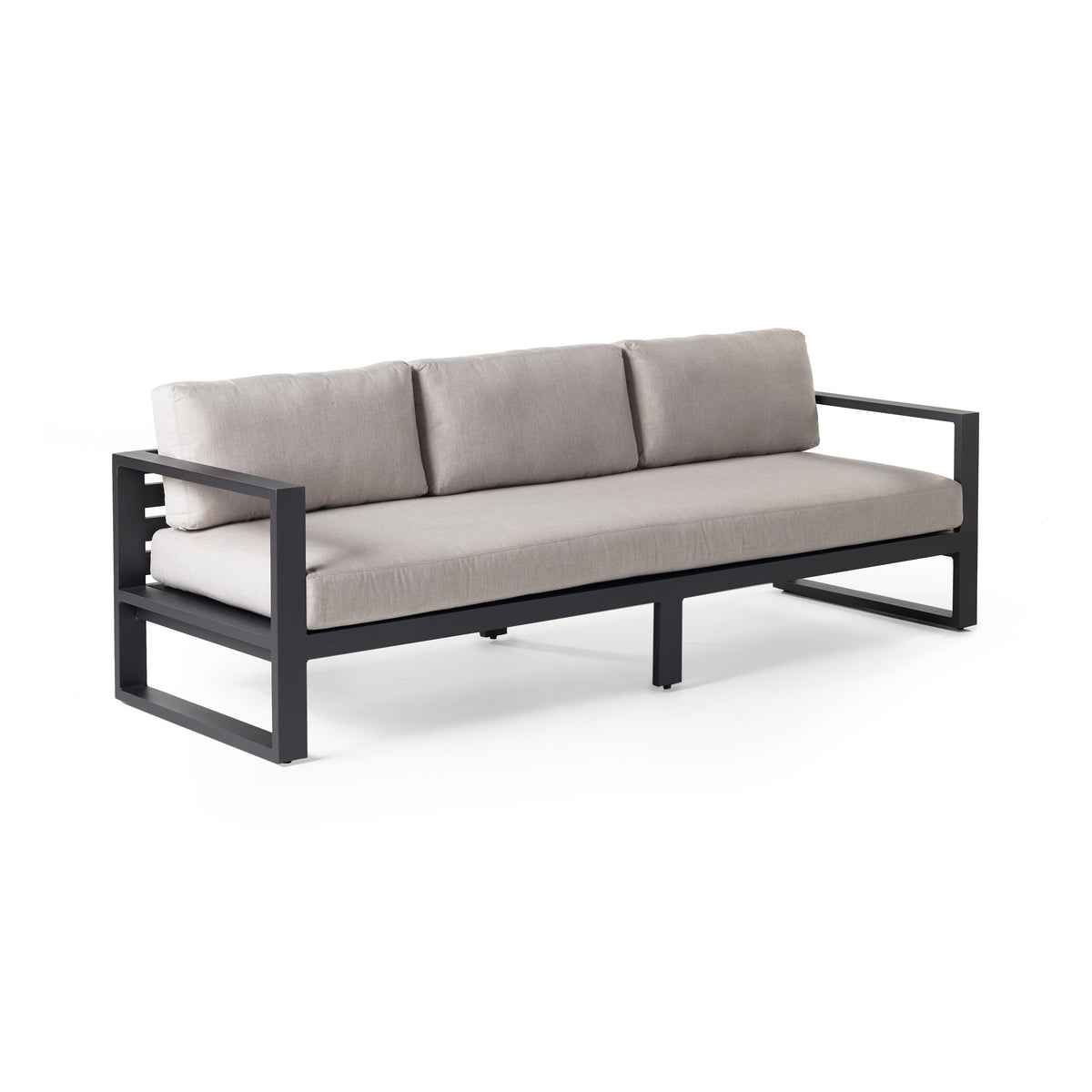 Belvedere Sofa in Charcoal Aluminum