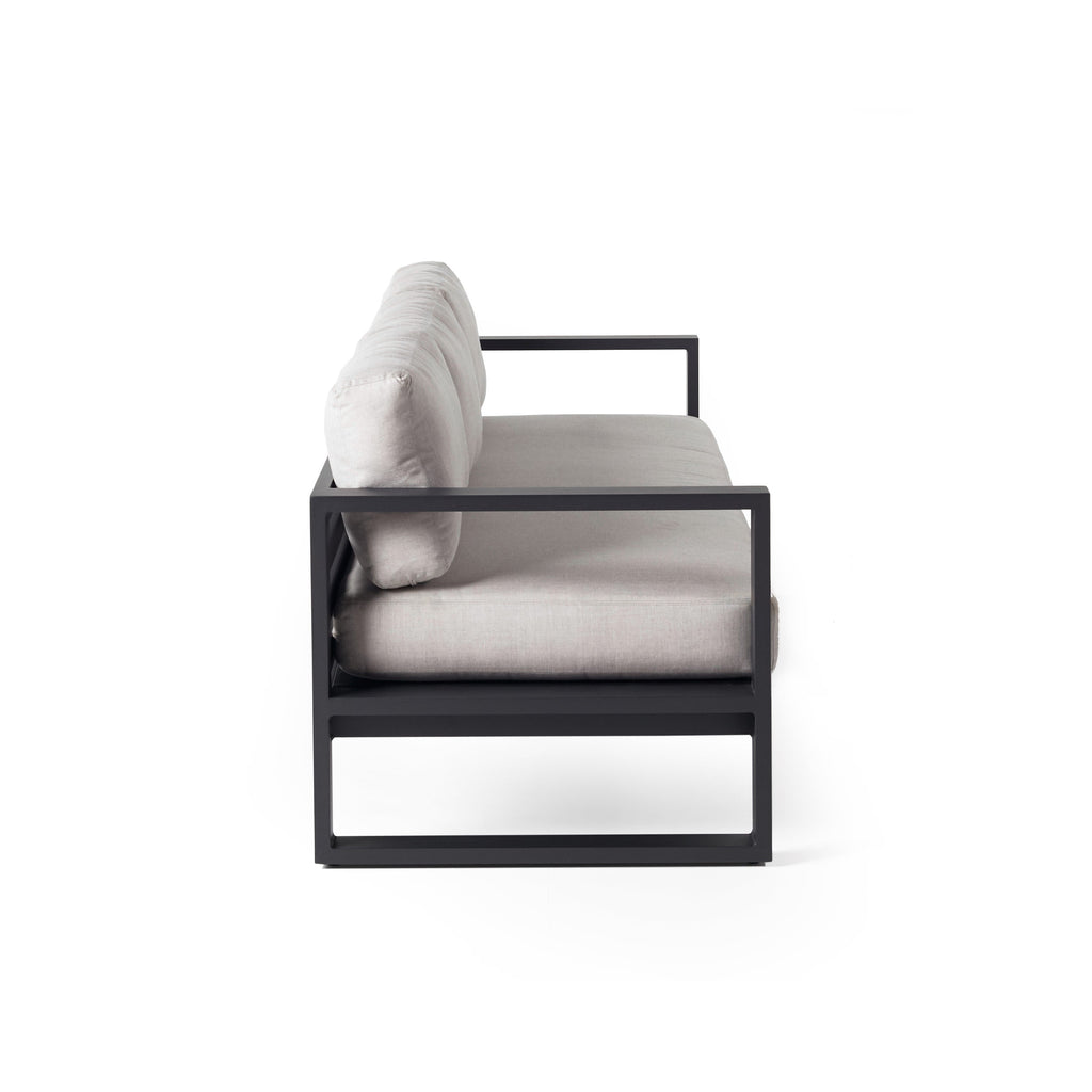 Belvedere Sofa in Charcoal Aluminum