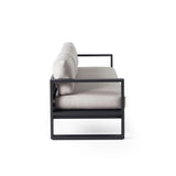 Belvedere Sofa in Charcoal Aluminum