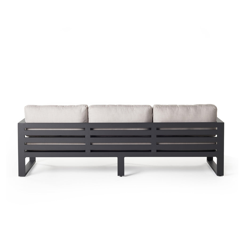 Belvedere Sofa in Charcoal Aluminum