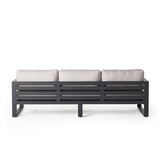 Belvedere Sofa in Charcoal Aluminum