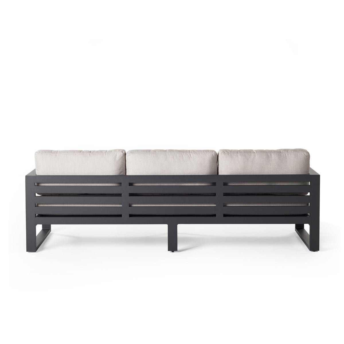 Belvedere Sofa in Charcoal Aluminum