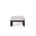Belvedere Ottoman in Charcoal Aluminum