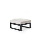 Belvedere Ottoman in Charcoal Aluminum