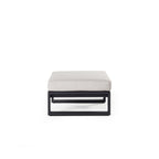 Belvedere Ottoman in Charcoal Aluminum