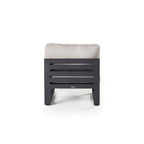 Belvedere Sectional Armless Chair in Charcoal Aluminum